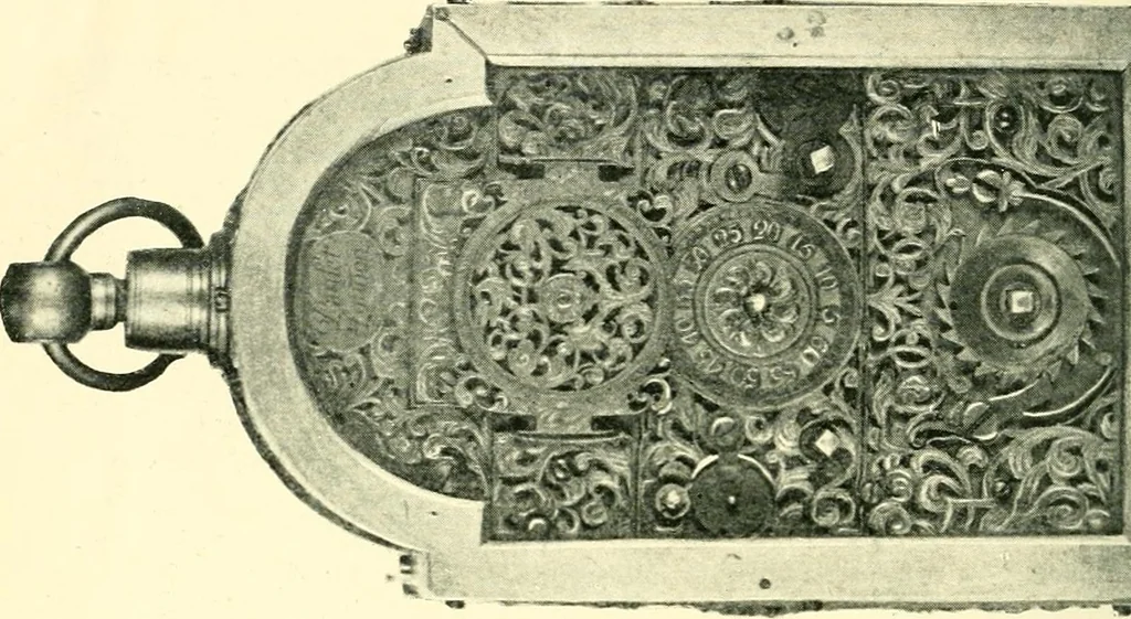An illustration from Old clocks and watches & their makers, being an historical and descriptive account of the different styles of clocks and watches of the past, in England and abroad, to which is added a list of ten thousand makers, 1904, leaf 531