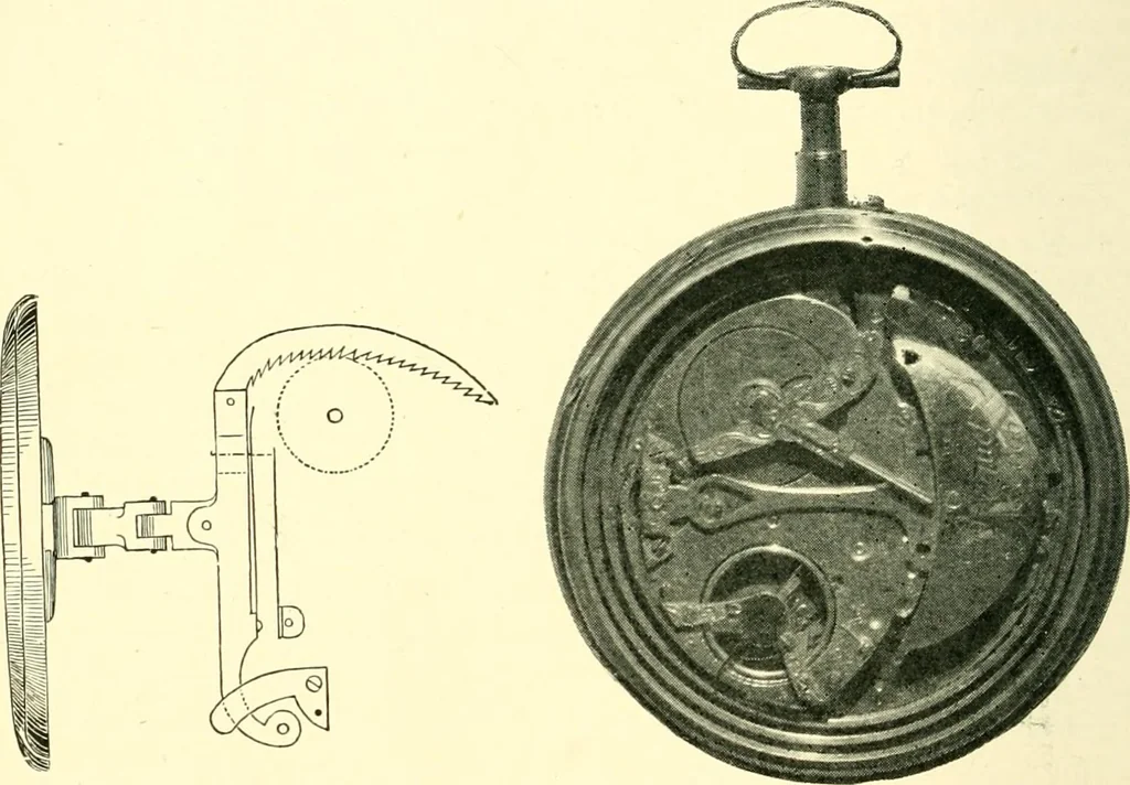 An illustration from Old clocks and watches & their makers, being an historical and descriptive account of the different styles of clocks and watches of the past, in England and abroad, to which is added a list of ten thousand makers, 1904, leaf 551