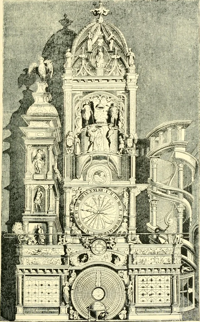 An illustration from Old clocks and watches & their makers, being an historical and descriptive account of the different styles of clocks and watches of the past, in England and abroad, to which is added a list of ten thousand makers, 1904, leaf 56