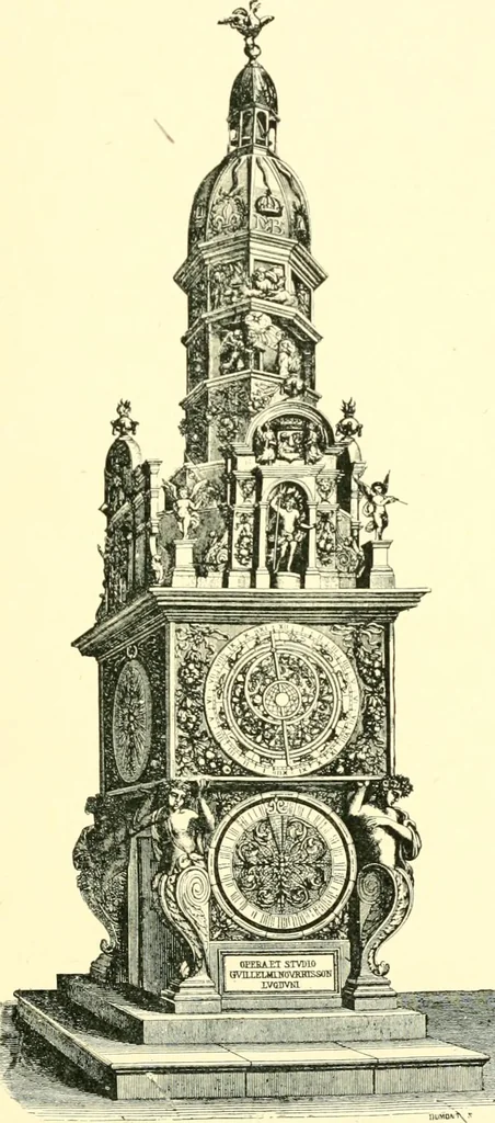 An illustration from Old clocks and watches & their makers, being an historical and descriptive account of the different styles of clocks and watches of the past, in England and abroad, to which is added a list of ten thousand makers, 1904, leaf 72