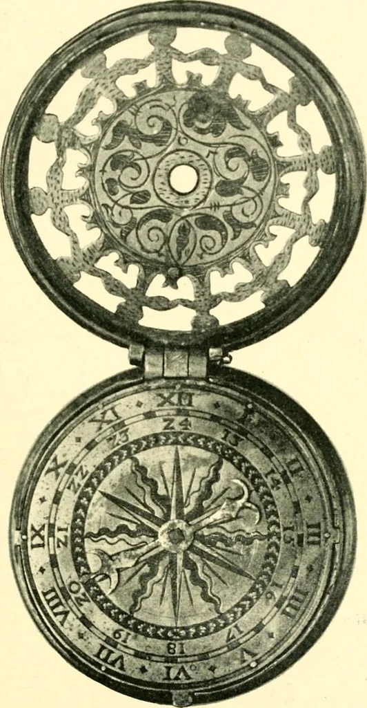 An illustration from Old clocks and watches & their makers, being an historical and descriptive account of the different styles of clocks and watches of the past, in England and abroad, to which is added a list of ten thousand makers, 1904, leaf 80