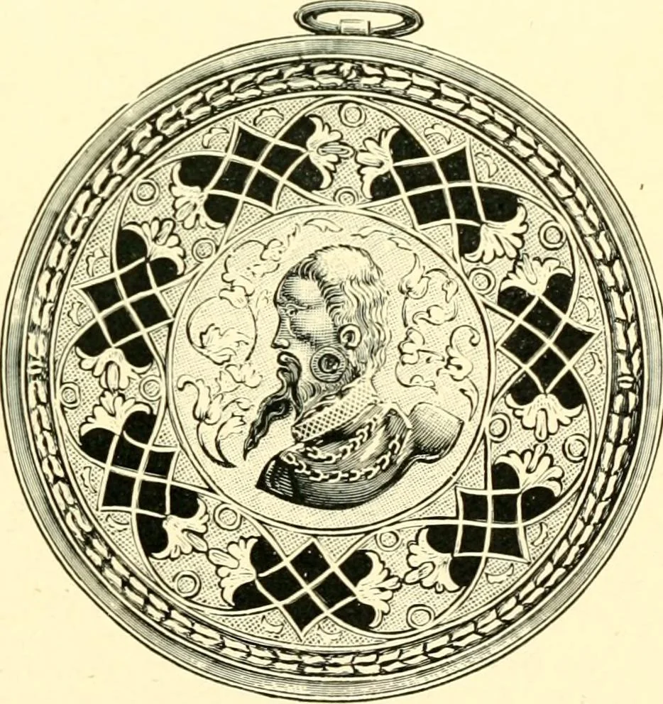 An illustration from Old clocks and watches & their makers, being an historical and descriptive account of the different styles of clocks and watches of the past, in England and abroad, to which is added a list of ten thousand makers, 1904, leaf 84