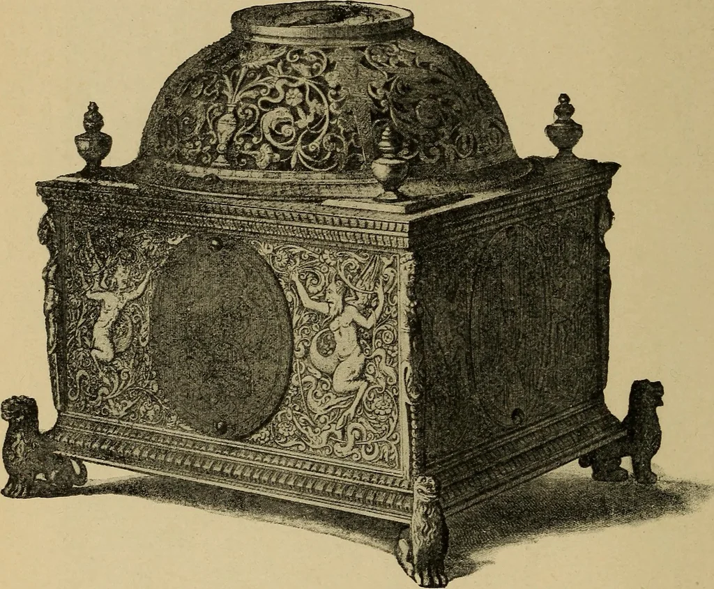 An illustration from Old clocks and watches & their makers : being an historical and descriptive account of the different styles of clocks and watches of the past, in England and abroad, to which is added a list of nearly twelve thousand makers, 1922, leaf 101