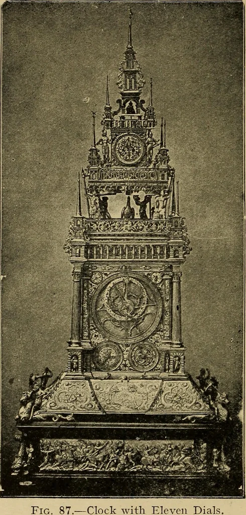 An illustration from Old clocks and watches & their makers : being an historical and descriptive account of the different styles of clocks and watches of the past, in England and abroad, to which is added a list of nearly twelve thousand makers, 1922, leaf 105