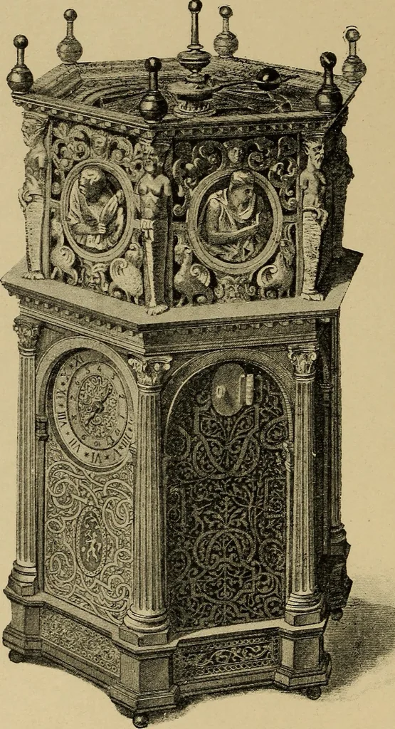 An illustration from Old clocks and watches & their makers : being an historical and descriptive account of the different styles of clocks and watches of the past, in England and abroad, to which is added a list of nearly twelve thousand makers, 1922, leaf 109