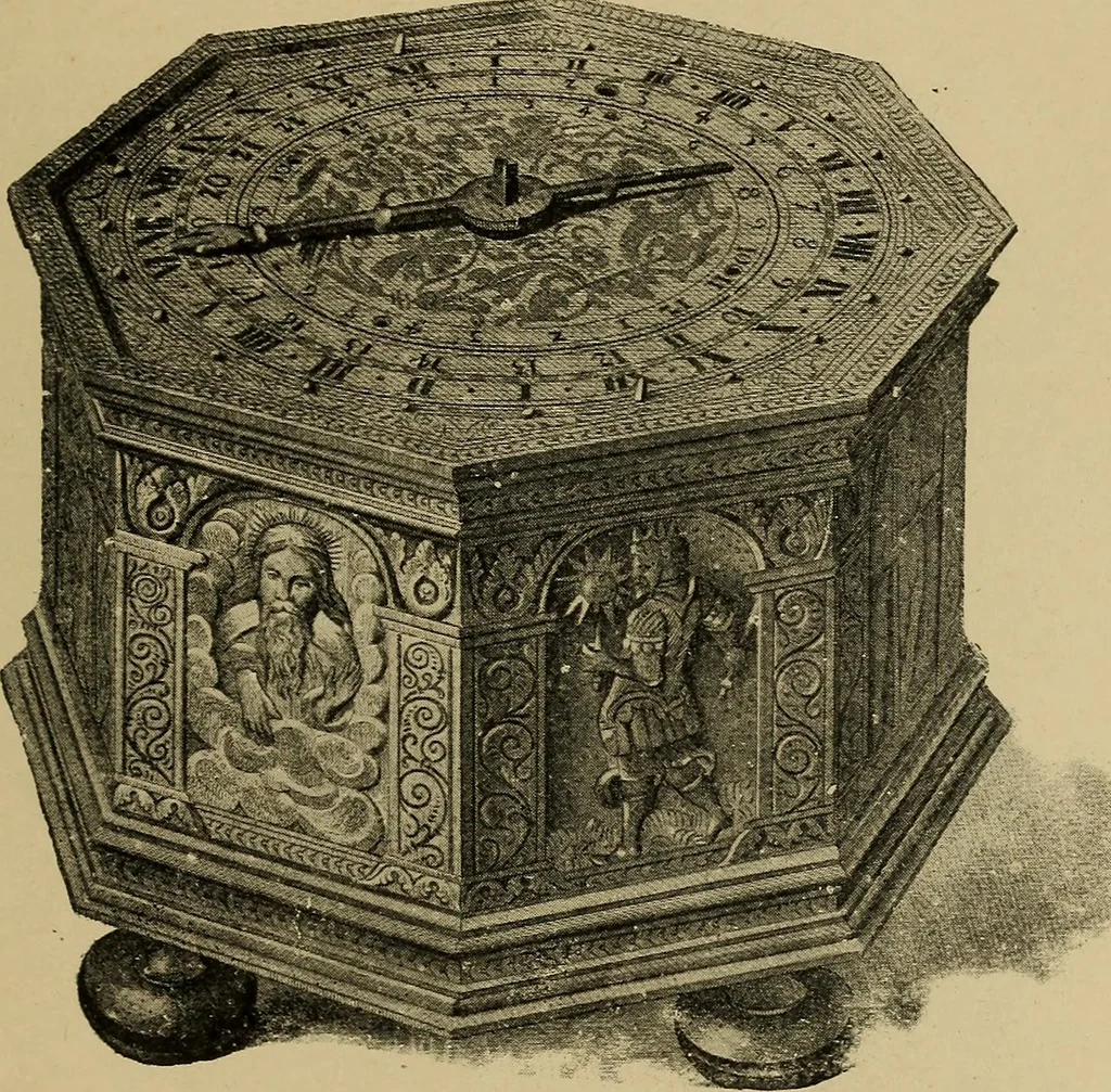 An illustration from Old clocks and watches & their makers : being an historical and descriptive account of the different styles of clocks and watches of the past, in England and abroad, to which is added a list of nearly twelve thousand makers, 1922, leaf 116