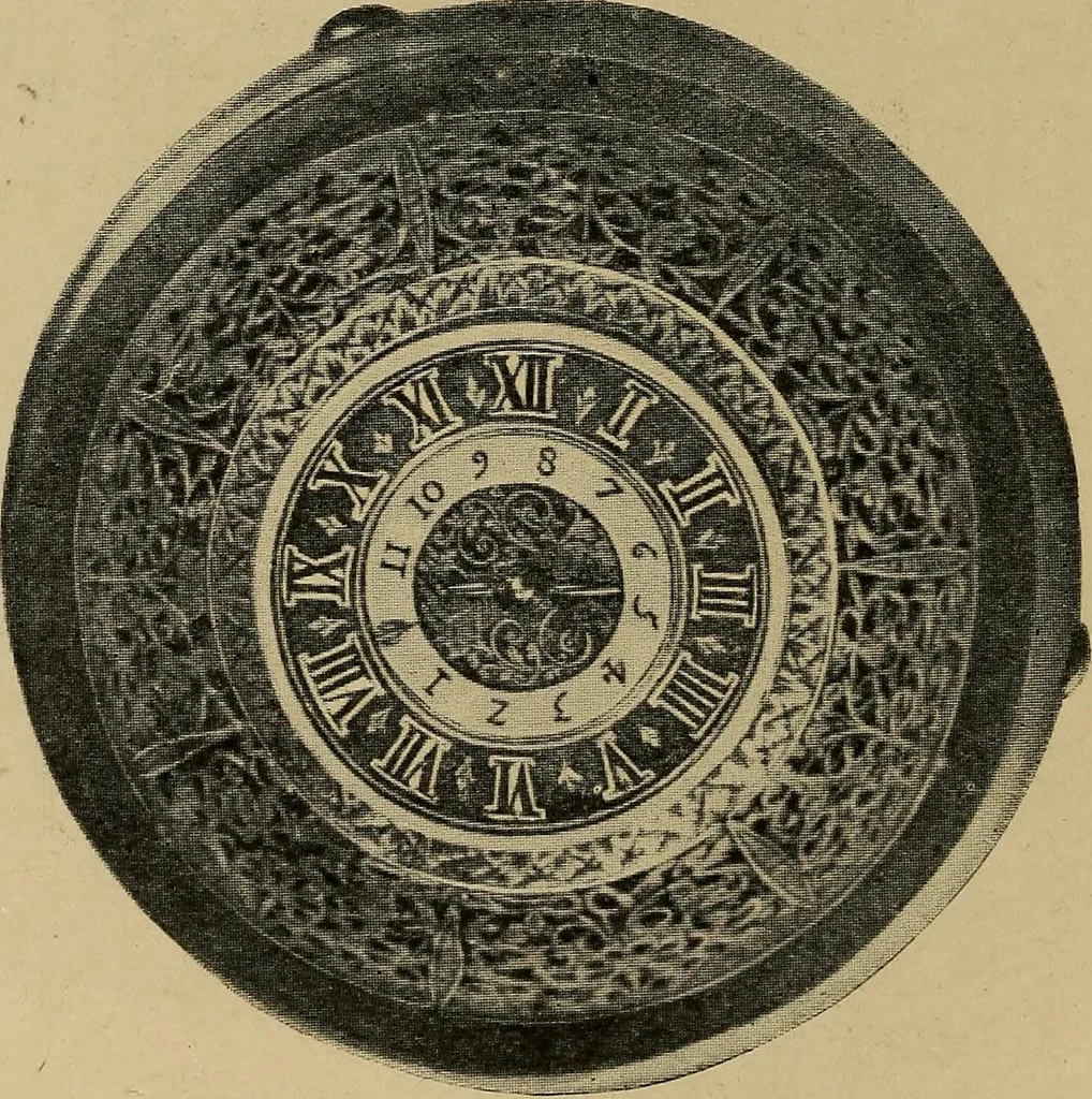 An illustration from Old clocks and watches & their makers : being an historical and descriptive account of the different styles of clocks and watches of the past, in England and abroad, to which is added a list of nearly twelve thousand makers, 1922, leaf 125