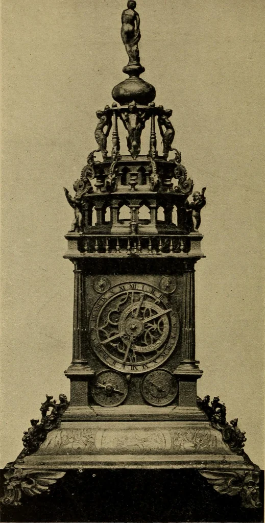 An illustration from Old clocks and watches & their makers : being an historical and descriptive account of the different styles of clocks and watches of the past, in England and abroad, to which is added a list of nearly twelve thousand makers, 1922, leaf 127