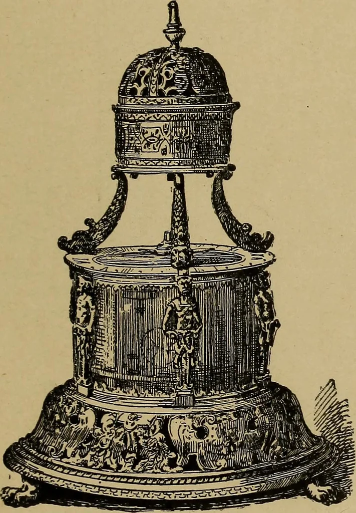 An illustration from Old clocks and watches & their makers : being an historical and descriptive account of the different styles of clocks and watches of the past, in England and abroad, to which is added a list of nearly twelve thousand makers, 1922, leaf 128