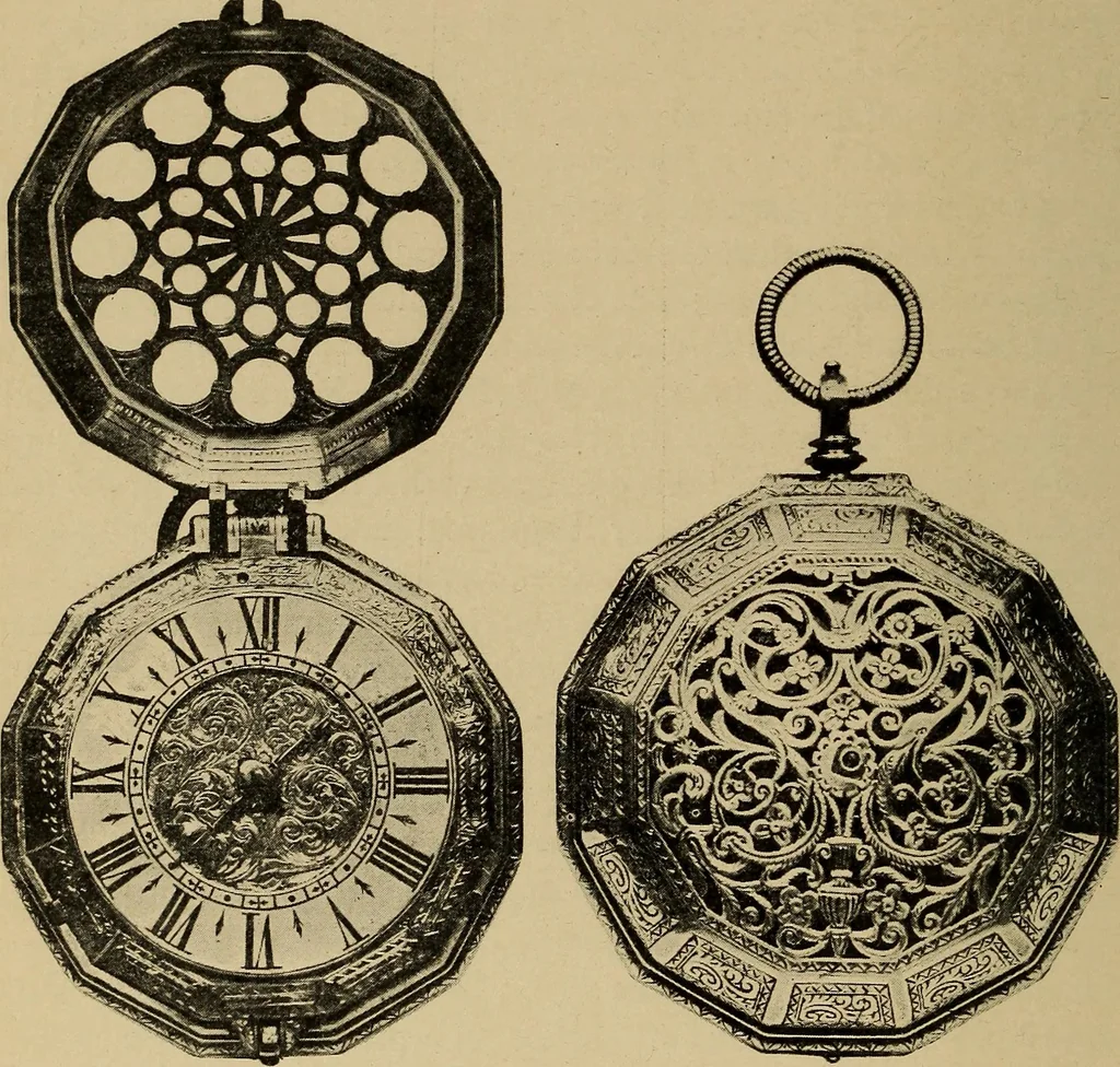 An illustration from Old clocks and watches & their makers : being an historical and descriptive account of the different styles of clocks and watches of the past, in England and abroad, to which is added a list of nearly twelve thousand makers, 1922, leaf 143