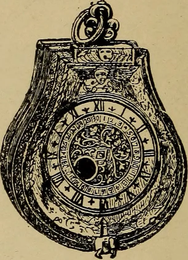 An illustration from Old clocks and watches & their makers : being an historical and descriptive account of the different styles of clocks and watches of the past, in England and abroad, to which is added a list of nearly twelve thousand makers, 1922, leaf 163