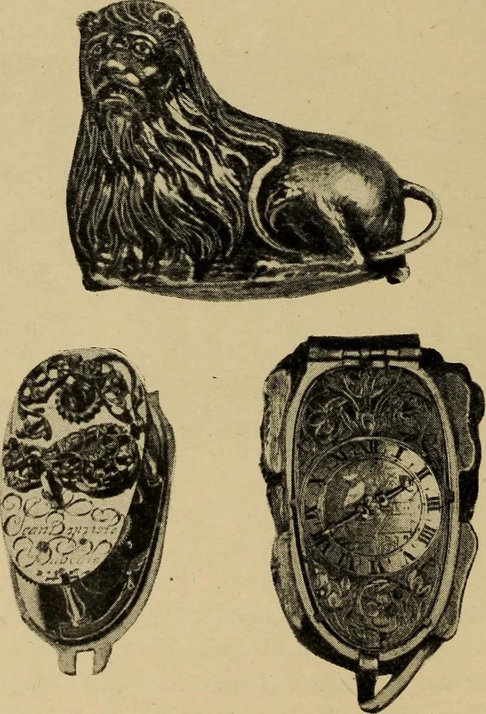 An illustration from Old clocks and watches & their makers : being an historical and descriptive account of the different styles of clocks and watches of the past, in England and abroad, to which is added a list of nearly twelve thousand makers, 1922, leaf 163