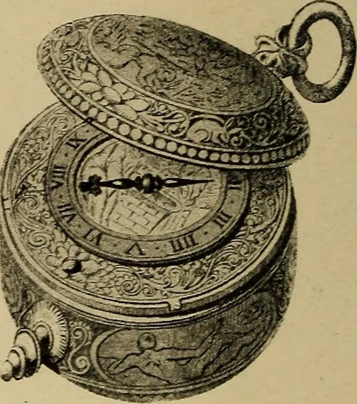 An illustration from Old clocks and watches & their makers : being an historical and descriptive account of the different styles of clocks and watches of the past, in England and abroad, to which is added a list of nearly twelve thousand makers, 1922, leaf 167