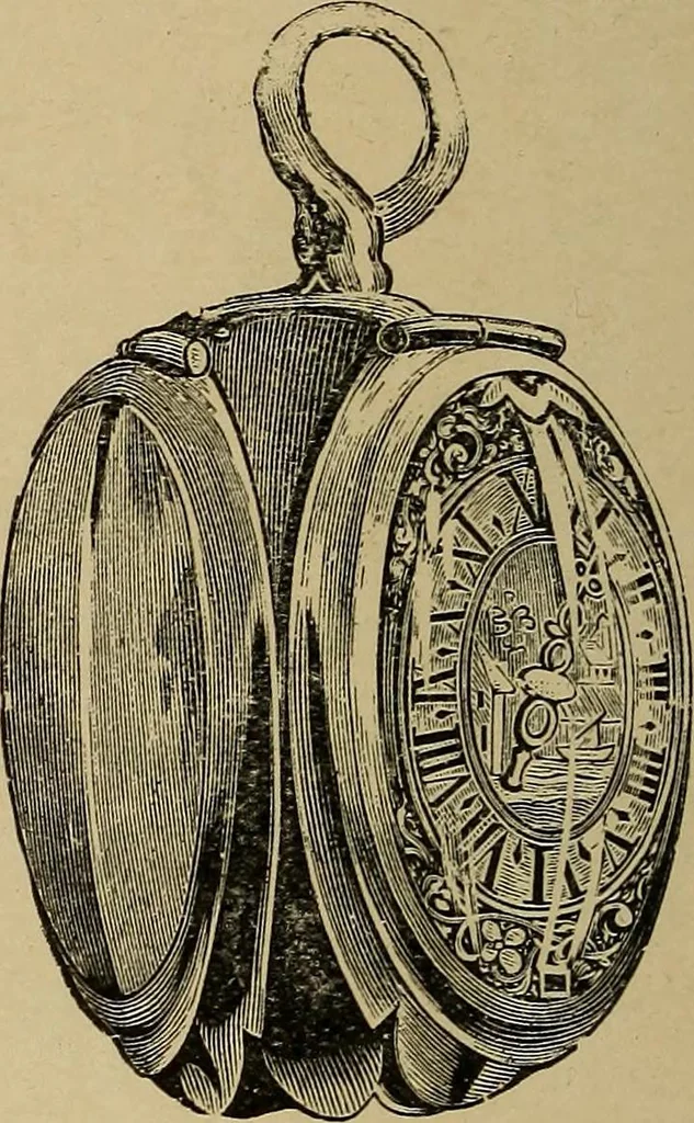 An illustration from Old clocks and watches & their makers : being an historical and descriptive account of the different styles of clocks and watches of the past, in England and abroad, to which is added a list of nearly twelve thousand makers, 1922, leaf 169
