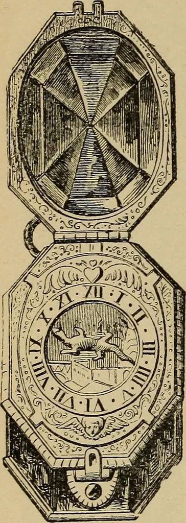 An illustration from Old clocks and watches & their makers : being an historical and descriptive account of the different styles of clocks and watches of the past, in England and abroad, to which is added a list of nearly twelve thousand makers, 1922, leaf 173