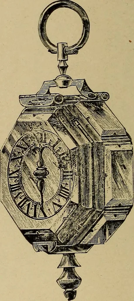 An illustration from Old clocks and watches & their makers : being an historical and descriptive account of the different styles of clocks and watches of the past, in England and abroad, to which is added a list of nearly twelve thousand makers, 1922, leaf 175