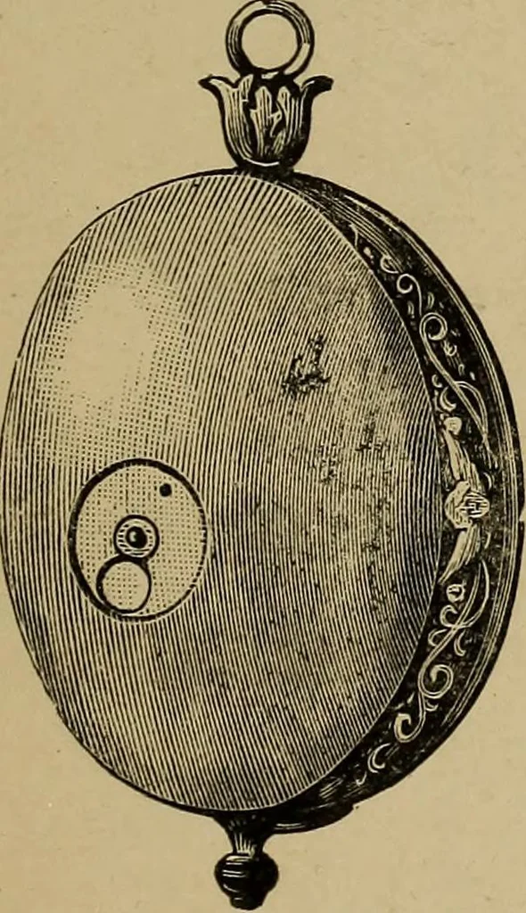 An illustration from Old clocks and watches & their makers : being an historical and descriptive account of the different styles of clocks and watches of the past, in England and abroad, to which is added a list of nearly twelve thousand makers, 1922, leaf 180