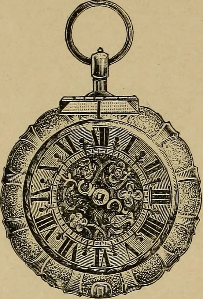 An illustration from Old clocks and watches & their makers : being an historical and descriptive account of the different styles of clocks and watches of the past, in England and abroad, to which is added a list of nearly twelve thousand makers, 1922, leaf 183