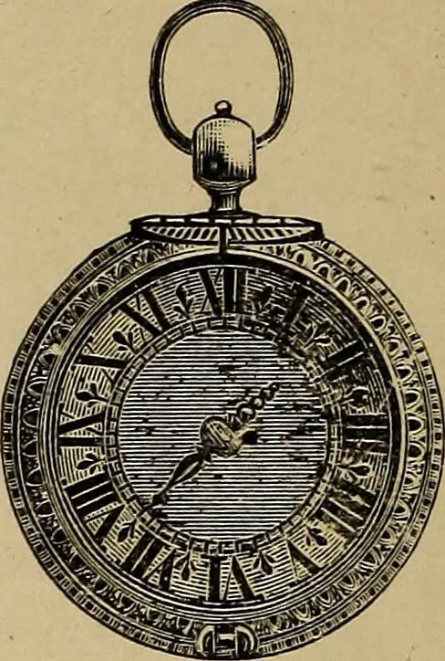 An illustration from Old clocks and watches & their makers : being an historical and descriptive account of the different styles of clocks and watches of the past, in England and abroad, to which is added a list of nearly twelve thousand makers, 1922, leaf 183