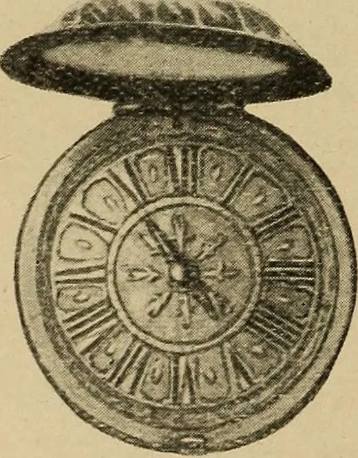 An illustration from Old clocks and watches & their makers : being an historical and descriptive account of the different styles of clocks and watches of the past, in England and abroad, to which is added a list of nearly twelve thousand makers, 1922, leaf 183