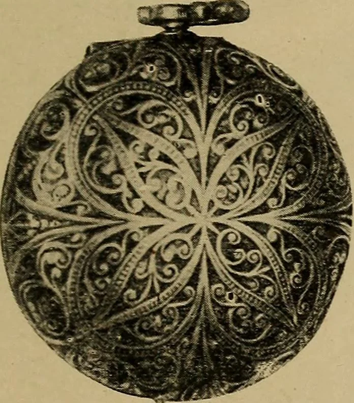 An illustration from Old clocks and watches & their makers : being an historical and descriptive account of the different styles of clocks and watches of the past, in England and abroad, to which is added a list of nearly twelve thousand makers, 1922, leaf 192