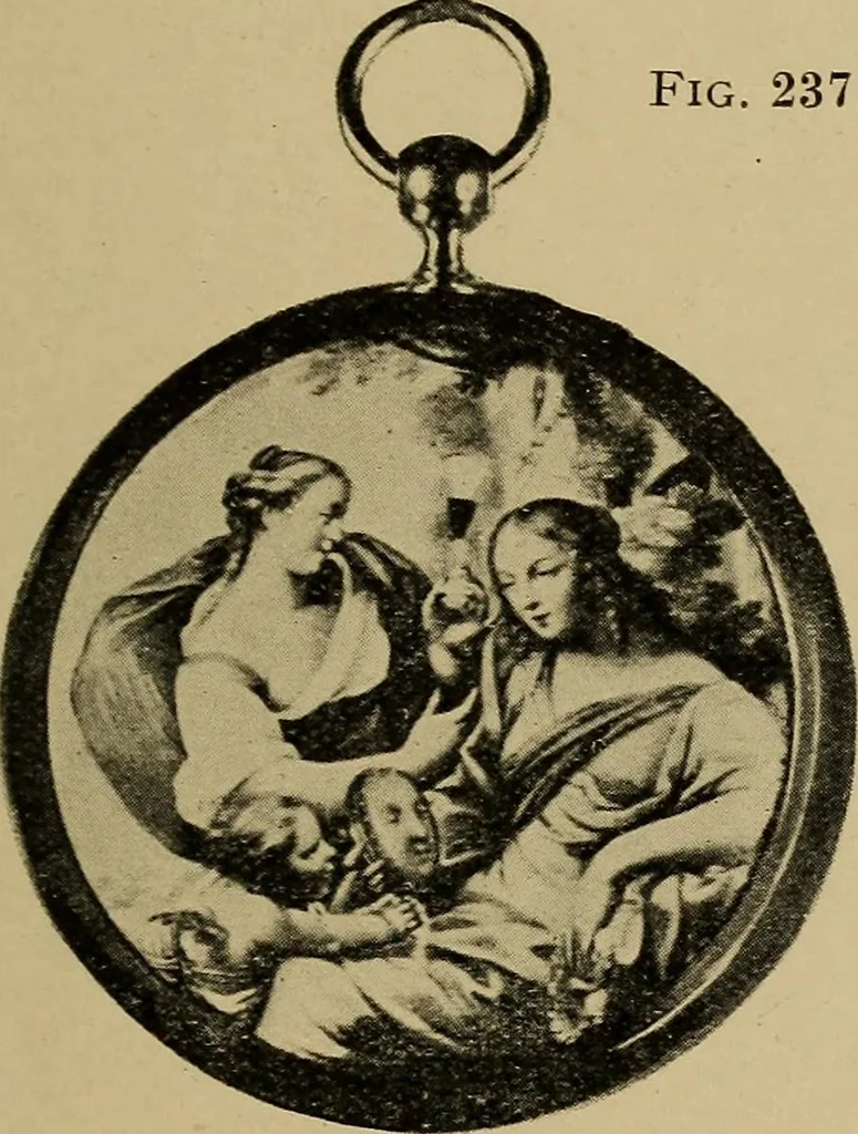 An illustration from Old clocks and watches & their makers : being an historical and descriptive account of the different styles of clocks and watches of the past, in England and abroad, to which is added a list of nearly twelve thousand makers, 1922, leaf 200