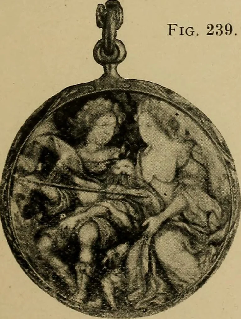 An illustration from Old clocks and watches & their makers : being an historical and descriptive account of the different styles of clocks and watches of the past, in England and abroad, to which is added a list of nearly twelve thousand makers, 1922, leaf 200