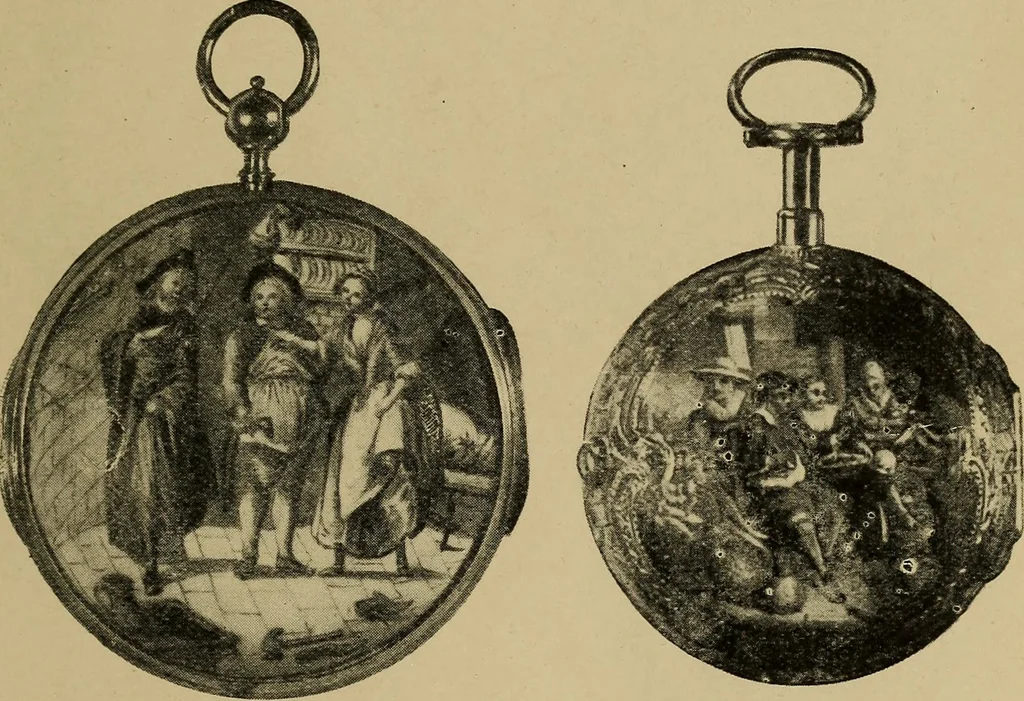 An illustration from Old clocks and watches & their makers : being an historical and descriptive account of the different styles of clocks and watches of the past, in England and abroad, to which is added a list of nearly twelve thousand makers, 1922, leaf 204