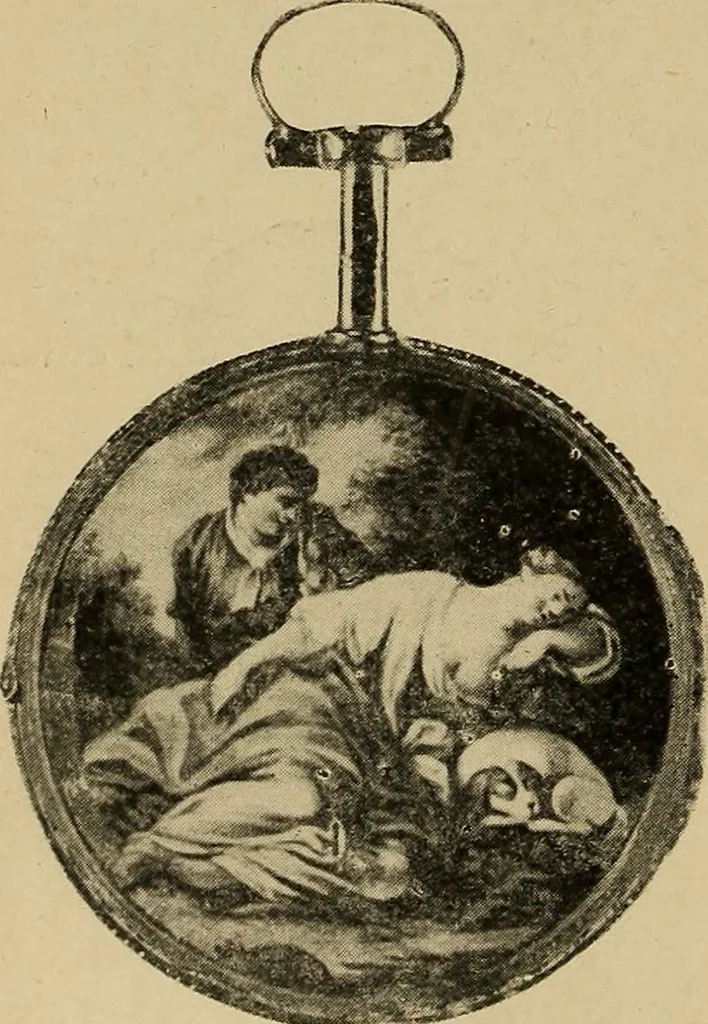 An illustration from Old clocks and watches & their makers : being an historical and descriptive account of the different styles of clocks and watches of the past, in England and abroad, to which is added a list of nearly twelve thousand makers, 1922, leaf 209