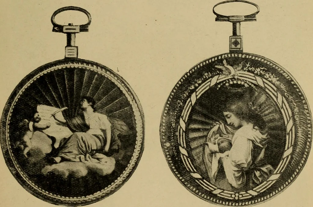 An illustration from Old clocks and watches & their makers : being an historical and descriptive account of the different styles of clocks and watches of the past, in England and abroad, to which is added a list of nearly twelve thousand makers, 1922, leaf 212