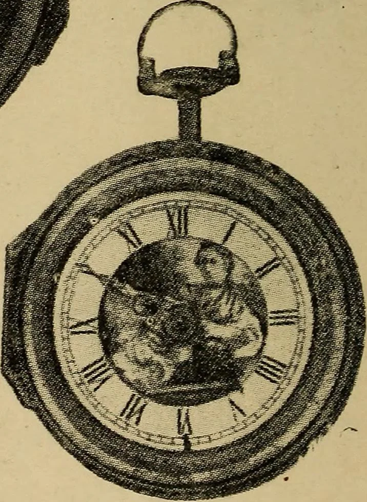 An illustration from Old clocks and watches & their makers : being an historical and descriptive account of the different styles of clocks and watches of the past, in England and abroad, to which is added a list of nearly twelve thousand makers, 1922, leaf 213