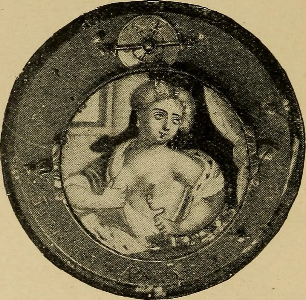 An illustration from Old clocks and watches & their makers : being an historical and descriptive account of the different styles of clocks and watches of the past, in England and abroad, to which is added a list of nearly twelve thousand makers, 1922, leaf 215