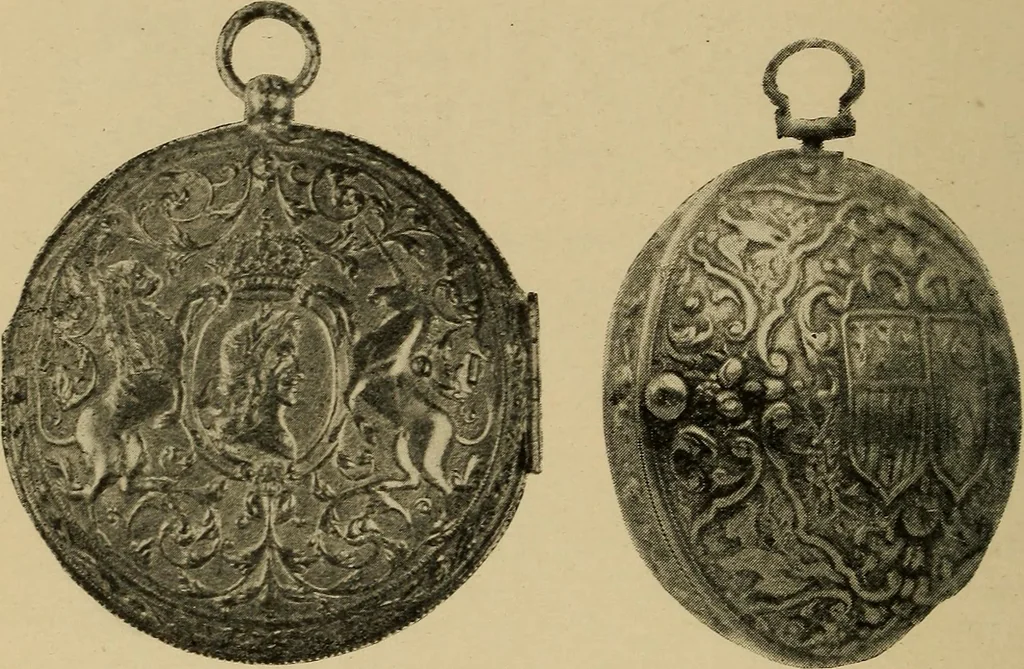 An illustration from Old clocks and watches & their makers : being an historical and descriptive account of the different styles of clocks and watches of the past, in England and abroad, to which is added a list of nearly twelve thousand makers, 1922, leaf 217