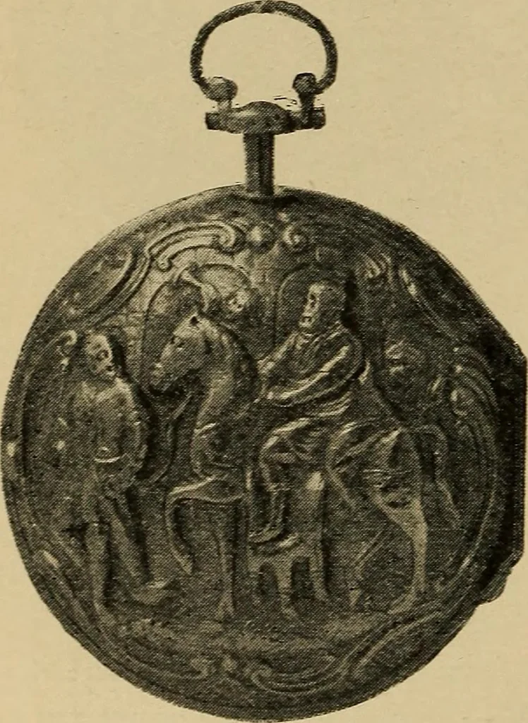 An illustration from Old clocks and watches & their makers : being an historical and descriptive account of the different styles of clocks and watches of the past, in England and abroad, to which is added a list of nearly twelve thousand makers, 1922, leaf 219