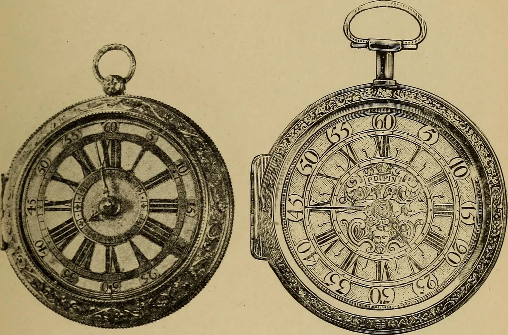 An illustration from Old clocks and watches & their makers : being an historical and descriptive account of the different styles of clocks and watches of the past, in England and abroad, to which is added a list of nearly twelve thousand makers, 1922, leaf 234