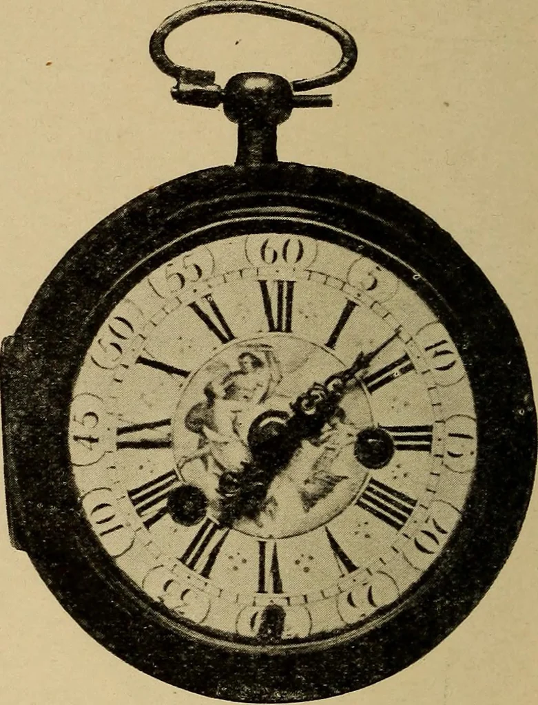 An illustration from Old clocks and watches & their makers : being an historical and descriptive account of the different styles of clocks and watches of the past, in England and abroad, to which is added a list of nearly twelve thousand makers, 1922, leaf 235