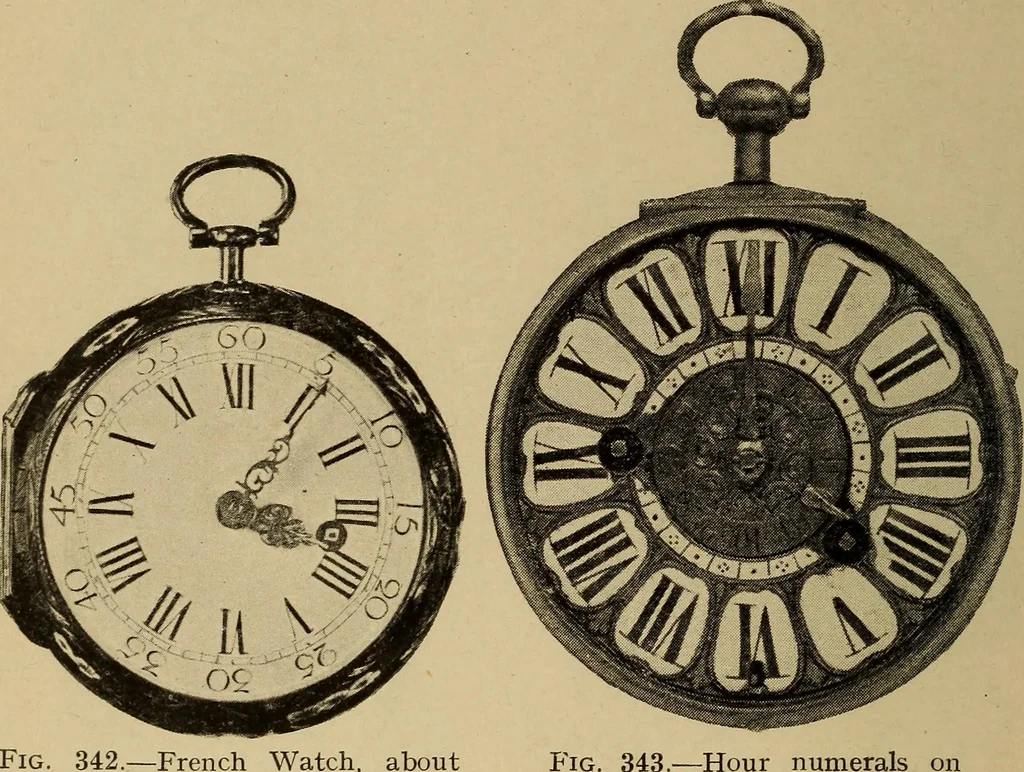 An illustration from Old clocks and watches & their makers : being an historical and descriptive account of the different styles of clocks and watches of the past, in England and abroad, to which is added a list of nearly twelve thousand makers, 1922, leaf 237