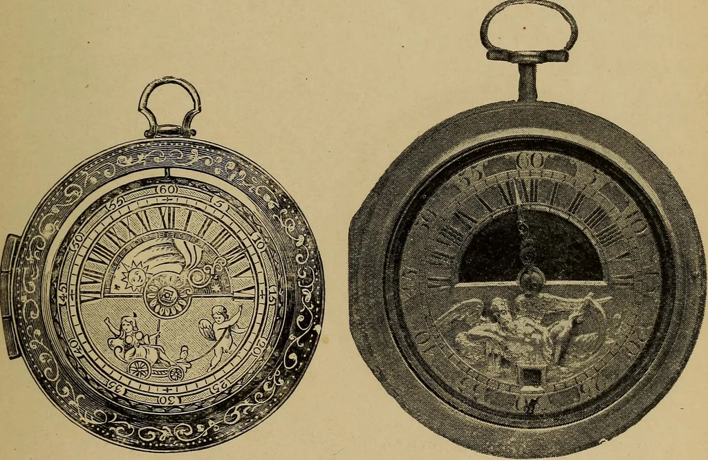 An illustration from Old clocks and watches & their makers : being an historical and descriptive account of the different styles of clocks and watches of the past, in England and abroad, to which is added a list of nearly twelve thousand makers, 1922, leaf 244