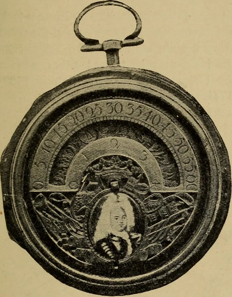 An illustration from Old clocks and watches & their makers : being an historical and descriptive account of the different styles of clocks and watches of the past, in England and abroad, to which is added a list of nearly twelve thousand makers, 1922, leaf 246