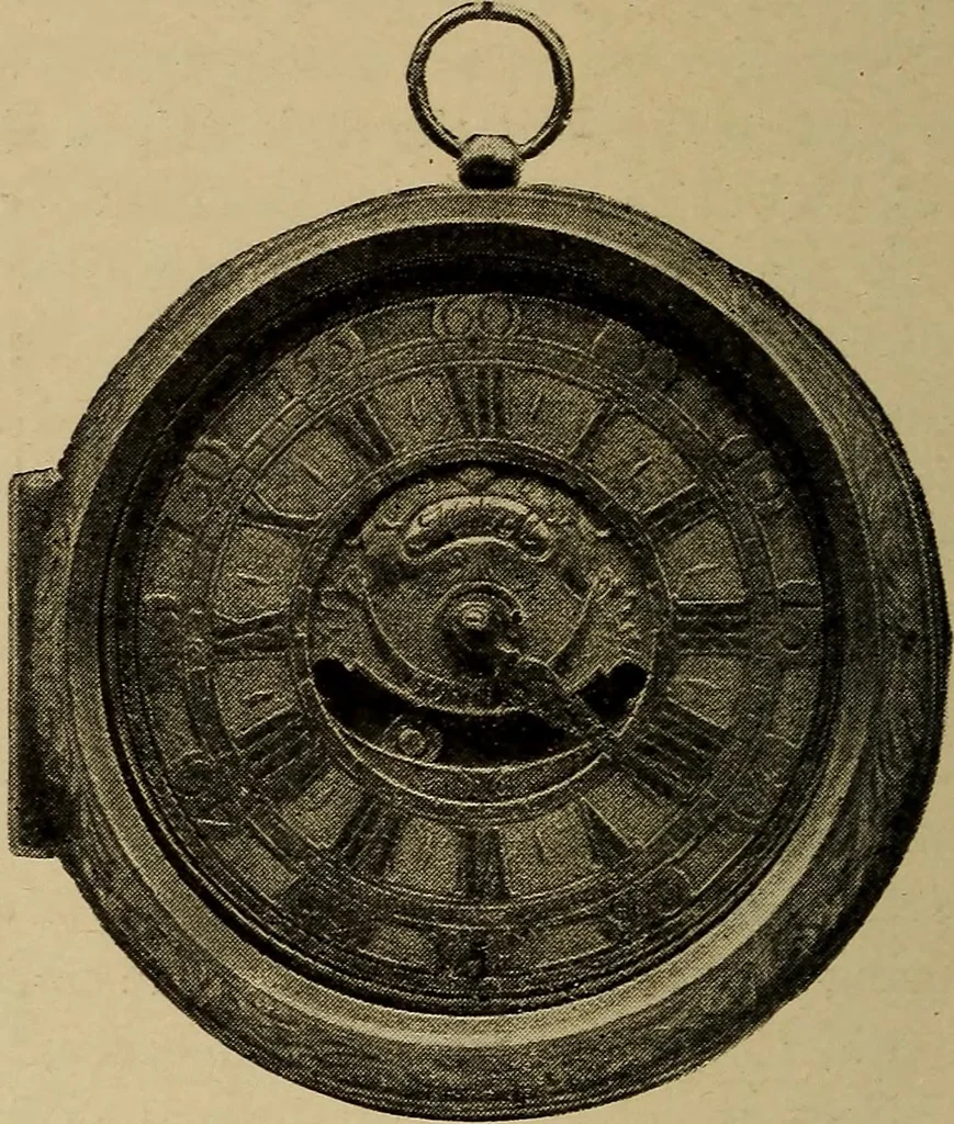 An illustration from Old clocks and watches & their makers : being an historical and descriptive account of the different styles of clocks and watches of the past, in England and abroad, to which is added a list of nearly twelve thousand makers, 1922, leaf 249