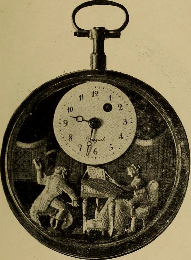 An illustration from Old clocks and watches & their makers : being an historical and descriptive account of the different styles of clocks and watches of the past, in England and abroad, to which is added a list of nearly twelve thousand makers, 1922, leaf 250