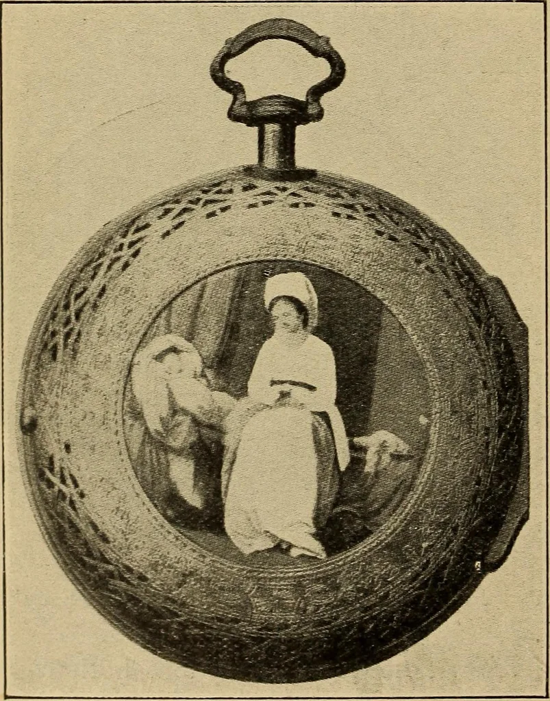 An illustration from Old clocks and watches & their makers : being an historical and descriptive account of the different styles of clocks and watches of the past, in England and abroad, to which is added a list of nearly twelve thousand makers, 1922, leaf 251