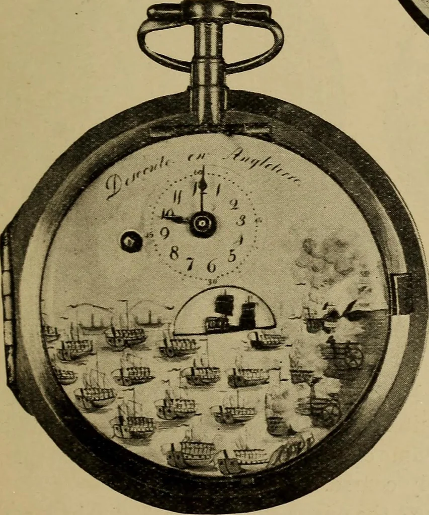 An illustration from Old clocks and watches & their makers : being an historical and descriptive account of the different styles of clocks and watches of the past, in England and abroad, to which is added a list of nearly twelve thousand makers, 1922, leaf 252