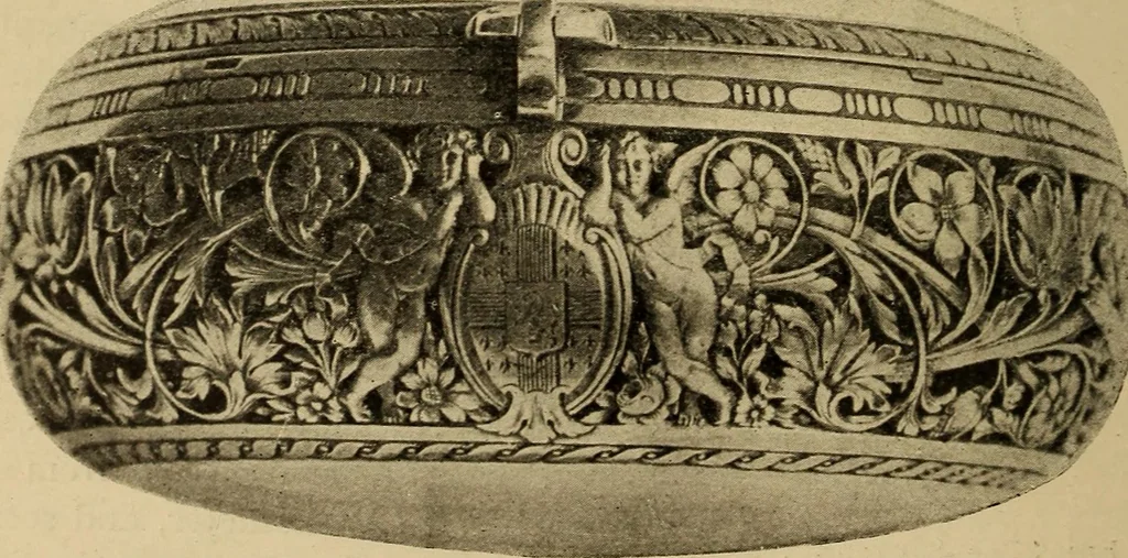 An illustration from Old clocks and watches & their makers : being an historical and descriptive account of the different styles of clocks and watches of the past, in England and abroad, to which is added a list of nearly twelve thousand makers, 1922, leaf 257