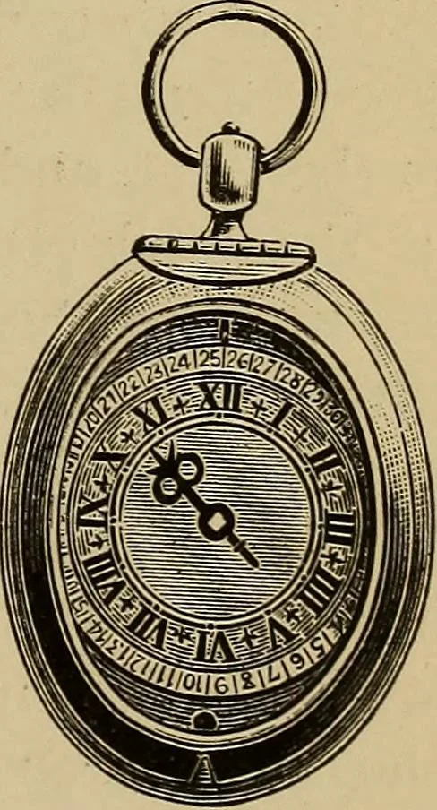 An illustration from Old clocks and watches & their makers : being an historical and descriptive account of the different styles of clocks and watches of the past, in England and abroad, to which is added a list of nearly twelve thousand makers, 1922, leaf 282