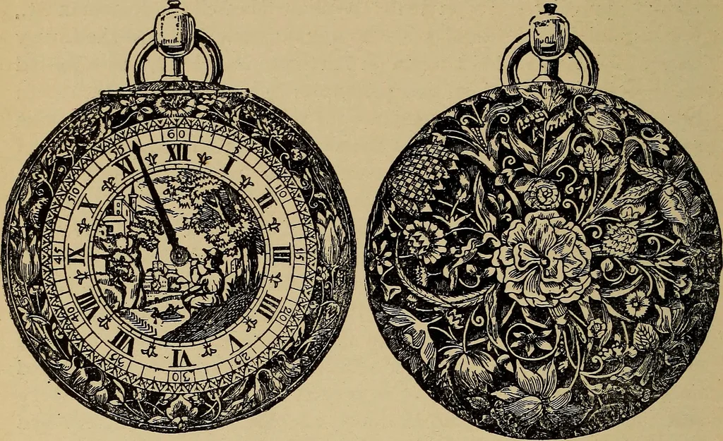 An illustration from Old clocks and watches & their makers : being an historical and descriptive account of the different styles of clocks and watches of the past, in England and abroad, to which is added a list of nearly twelve thousand makers, 1922, leaf 283