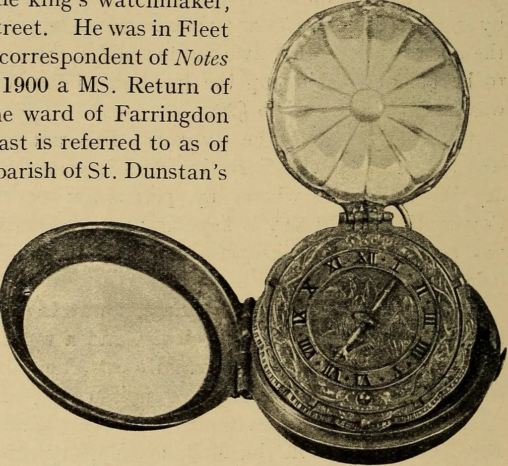 An illustration from Old clocks and watches & their makers : being an historical and descriptive account of the different styles of clocks and watches of the past, in England and abroad, to which is added a list of nearly twelve thousand makers, 1922, leaf 283