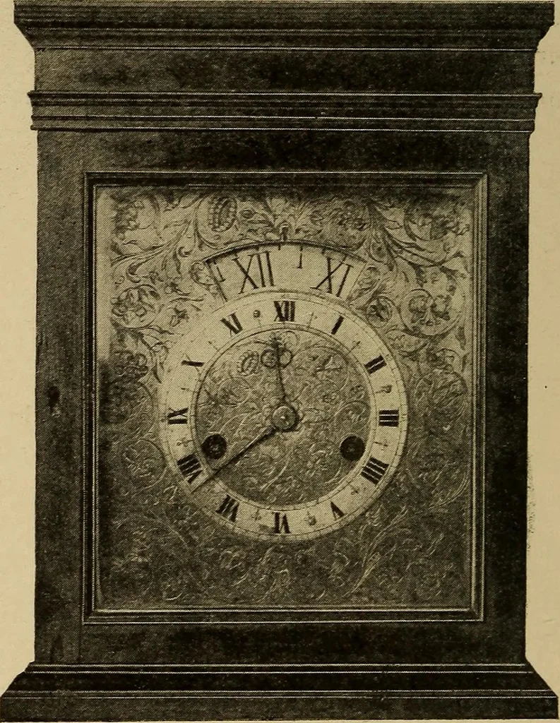 An illustration from Old clocks and watches & their makers : being an historical and descriptive account of the different styles of clocks and watches of the past, in England and abroad, to which is added a list of nearly twelve thousand makers, 1922, leaf 285