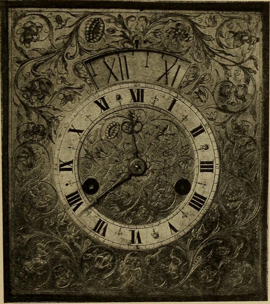 An illustration from Old clocks and watches & their makers : being an historical and descriptive account of the different styles of clocks and watches of the past, in England and abroad, to which is added a list of nearly twelve thousand makers, 1922, leaf 286
