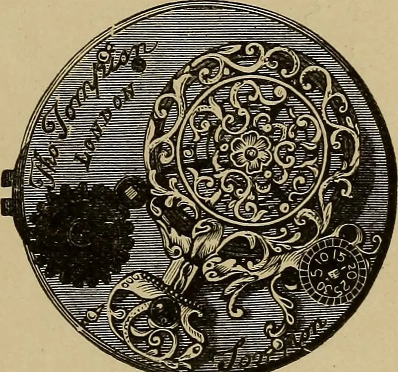 An illustration from Old clocks and watches & their makers : being an historical and descriptive account of the different styles of clocks and watches of the past, in England and abroad, to which is added a list of nearly twelve thousand makers, 1922, leaf 298